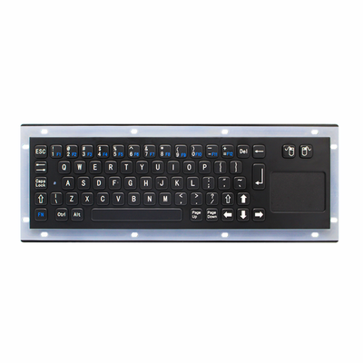研龙HS330C5-BL 黑色不锈钢工业嵌入式键盘带触摸板鼠标